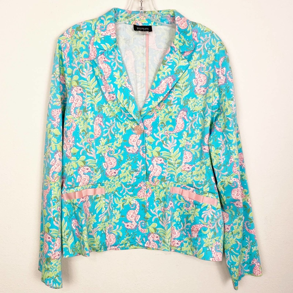 Wildlife New York Seahorse Blazer Large- Lilly Pulitzer vibes